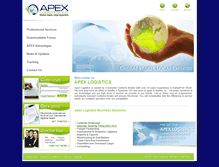 Tablet Screenshot of apexlogistics.com